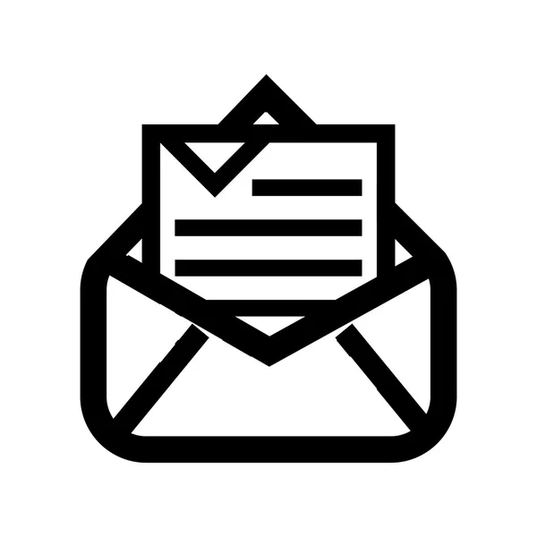 Configurazione email aperta disegno icona isolato — Vettoriale Stock