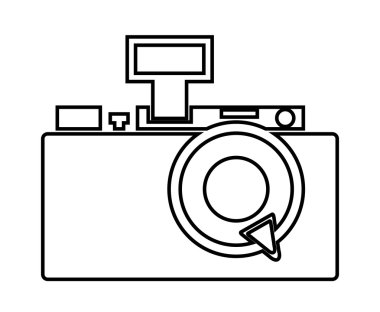 Retro kamera simgesi tasarım izole