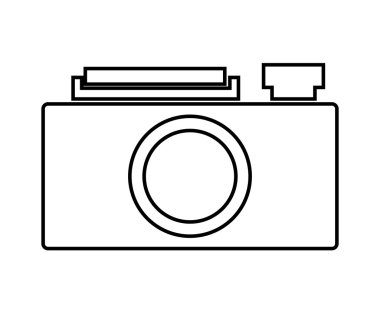 Retro kamera simgesi tasarım izole