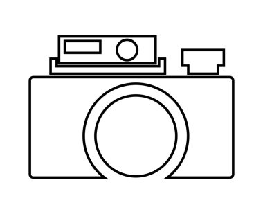 Retro kamera simgesi tasarım izole