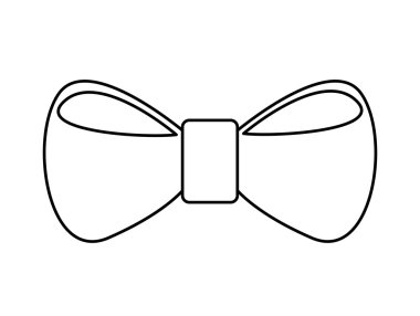 zarif bowntie hipster tarzı izole simge tasarımı