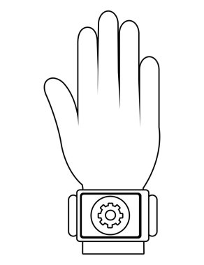 insaneli giyen medya simgesi, vektör grafik ile kare saat