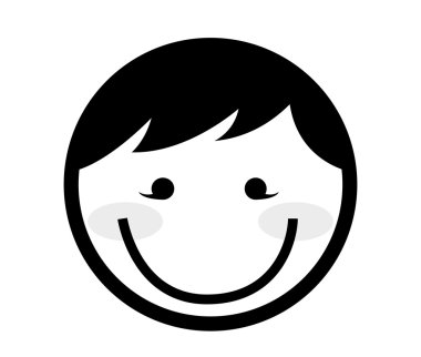 mutlu adam izole simge tasarımı