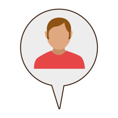 Avatar adam ve Infographic simgesi, vektör grafiği