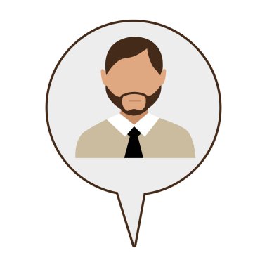 Avatar adam ve Infographic simgesi, vektör grafiği