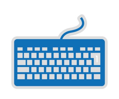 bilgisayar klavye simgesi tasarım izole