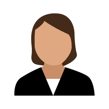 Avatar kadın renkli giysileri, vektör grafiği ile