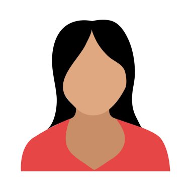 Avatar kadın renkli giysileri, vektör grafiği ile