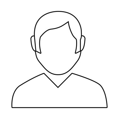 Avatar adam izole arka plan, vektör grafiği