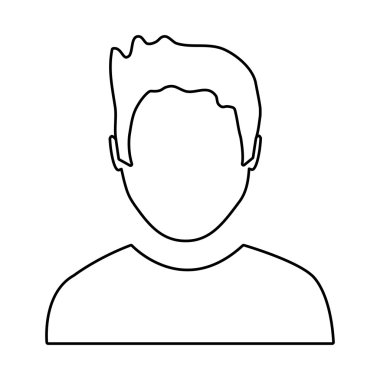 Avatar adam izole arka plan, vektör grafiği