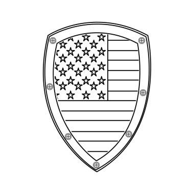 Amerika Birleşik Devletleri izole bayrak simgesi tasarım