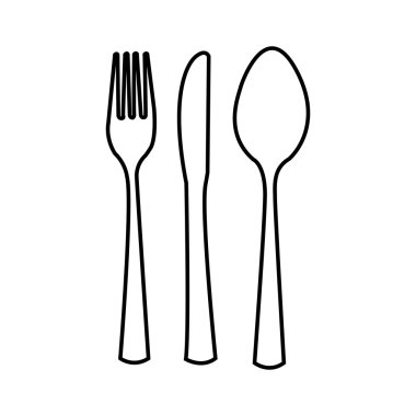 Tablo çatal simgesi tasarım izole