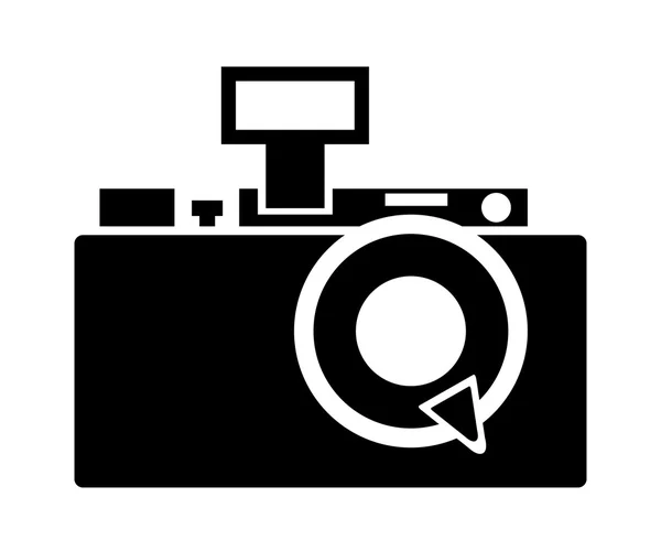 Retro fényképezőgép elszigetelt ikon tervezés — Stock Vector