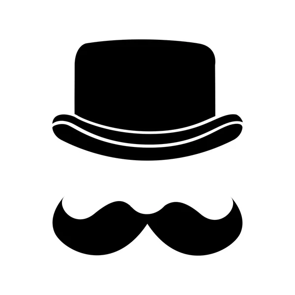 Elegante sombrero estilo hipster diseño icono aislado — Vector de stock