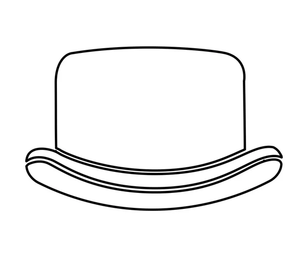 Elegante sombrero estilo hipster diseño icono aislado — Archivo Imágenes Vectoriales