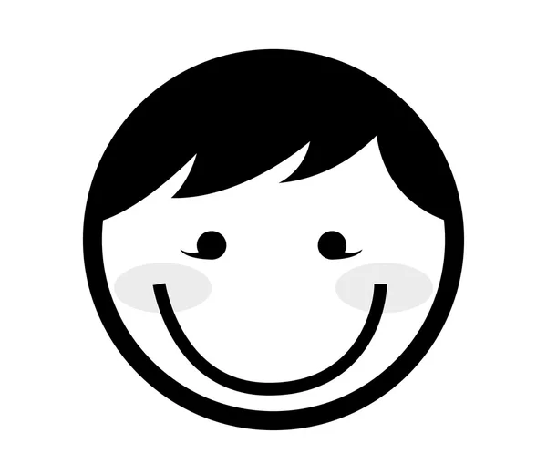 Boldog ember izolált ikon design — Stock Vector