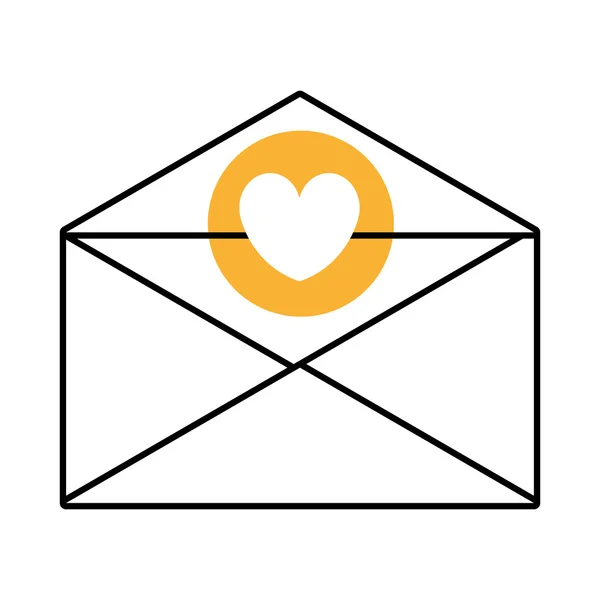 Mail envelop met media icoon en kleurrijke cirkel, vector en — Stockvector