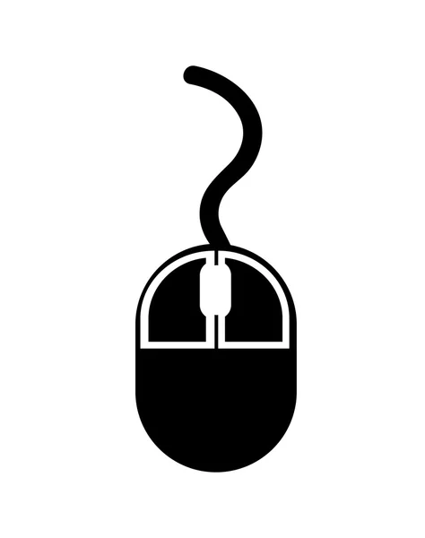 Disegno icona isolato mouse del computer — Vettoriale Stock
