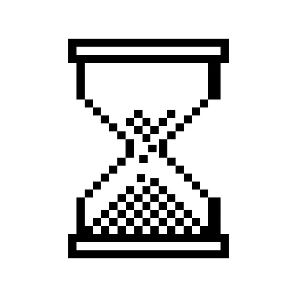 Песочные часы с пиксельным рисунком — стоковый вектор