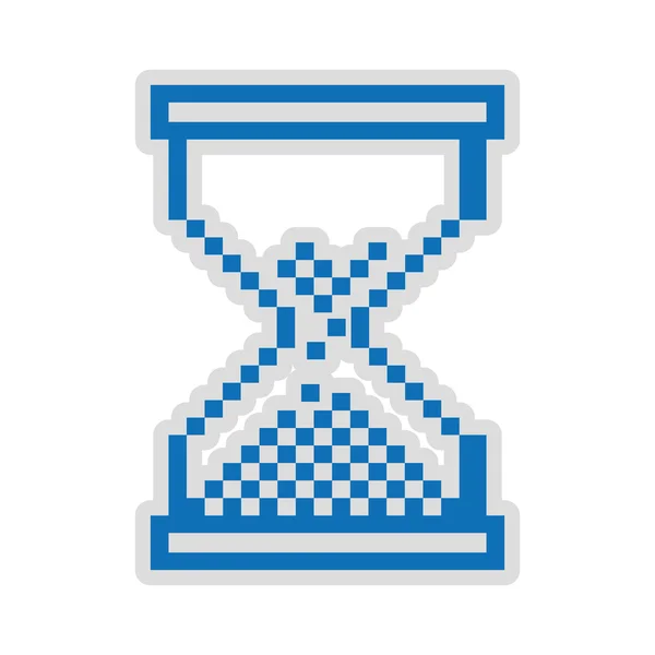 Reloj de arena pixelado icono aislado diseño — Archivo Imágenes Vectoriales