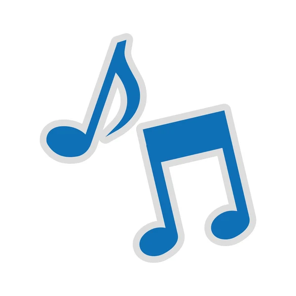 Music notes isolated icon isolated icon design — стоковый вектор