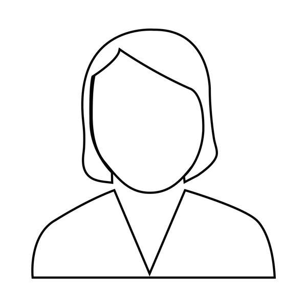 Avatar mujer sobre aislado fondo — Vector de stock