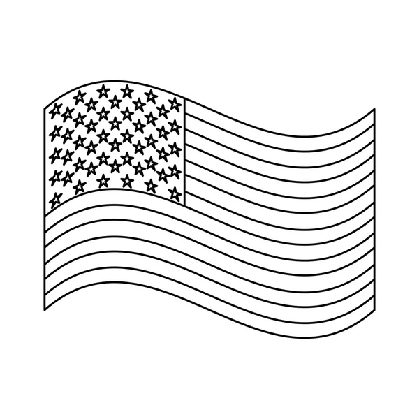 Amerika Birleşik Devletleri izole bayrak simgesi tasarım — Stok Vektör