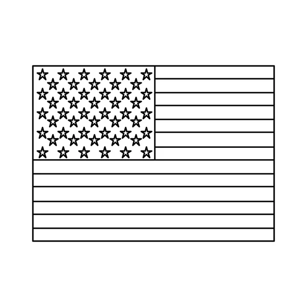 États-Unis drapeau isolé icône design — Image vectorielle