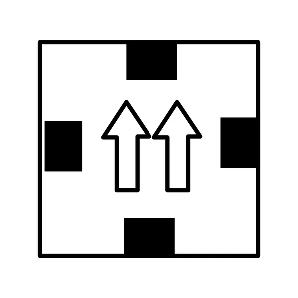 Caixa com setas sobre ele, gráfico vetorial —  Vetores de Stock