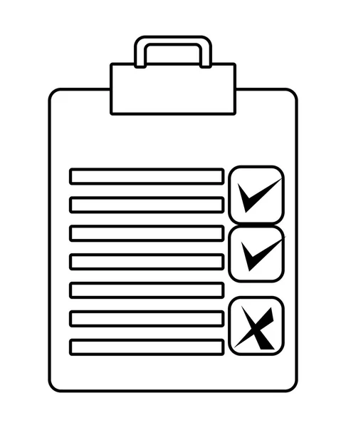 Check list avec icônes, graphique vectoriel — Image vectorielle