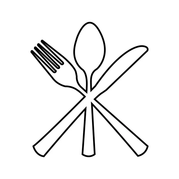 Asztal evőeszköz elszigetelt ikon tervezés — Stock Vector