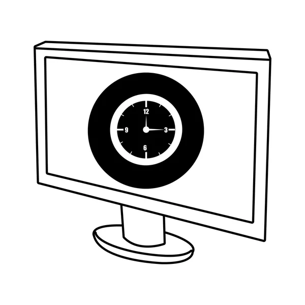 Tela de dispositivo eletrônico com ícone de mídia, gráfico vetorial — Vetor de Stock