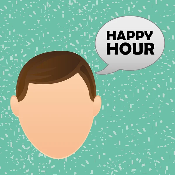 Happy hour designu — Stockový vektor