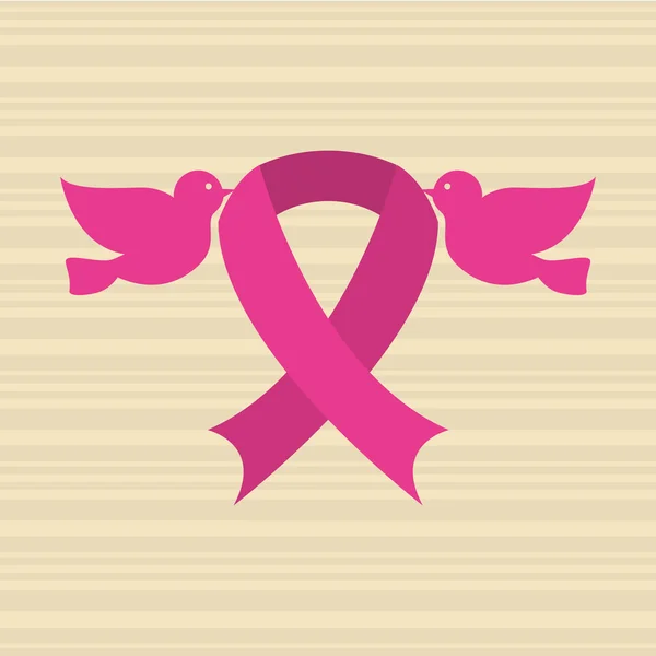 Design de conscientização do câncer de mama — Vetor de Stock