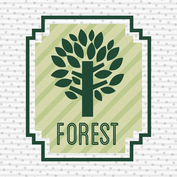 Diseño del emblema del bosque — Vector de stock
