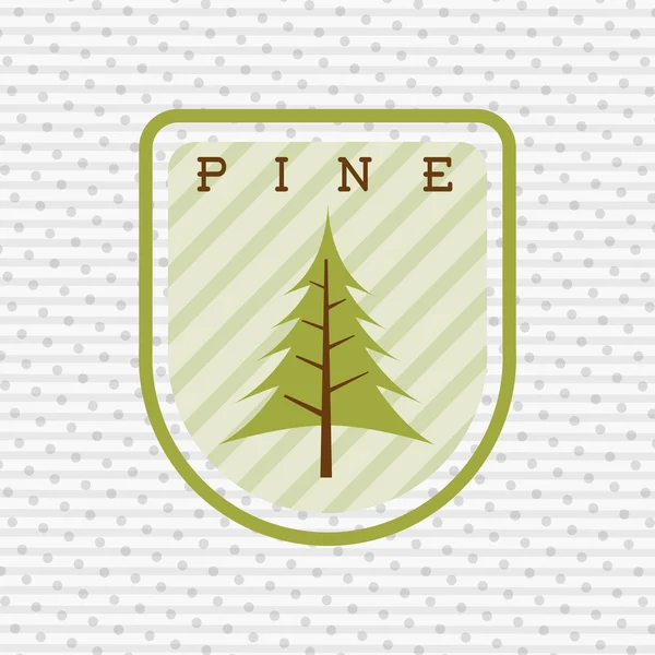 Pine forest emblem design — Stock Vector