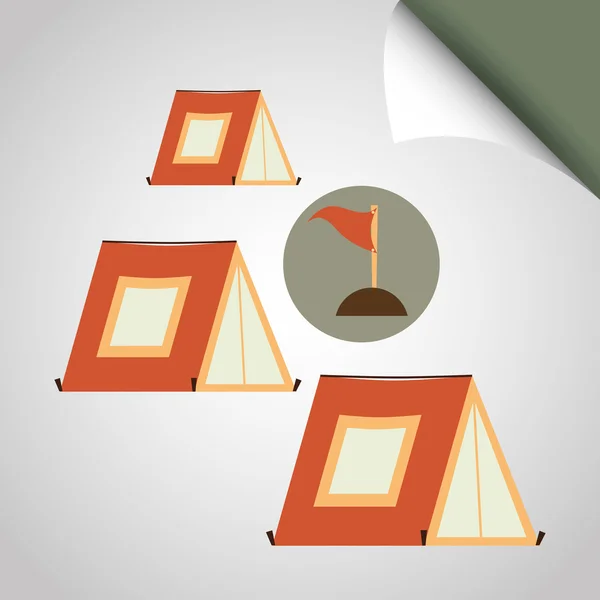 Diseño del campamento de verano — Archivo Imágenes Vectoriales