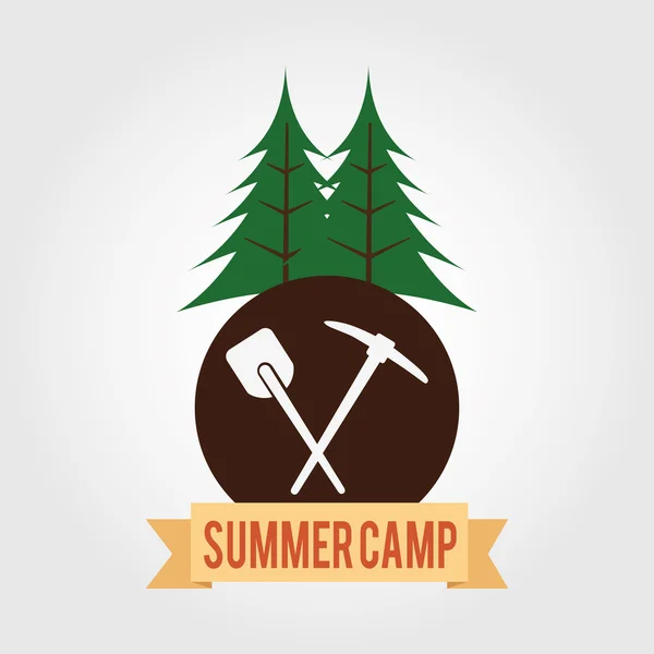 Summer camp design — Stock Vector