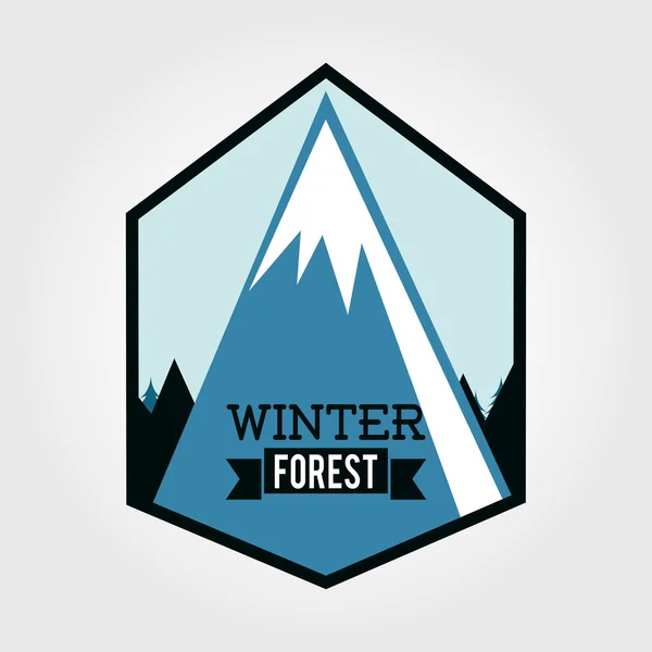 Winterwaldgestaltung — Stockvektor