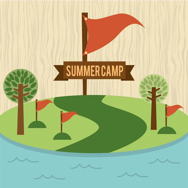 Diseño del campamento de verano — Archivo Imágenes Vectoriales