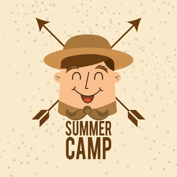 夏キャンプ デザイン — ストックベクタ