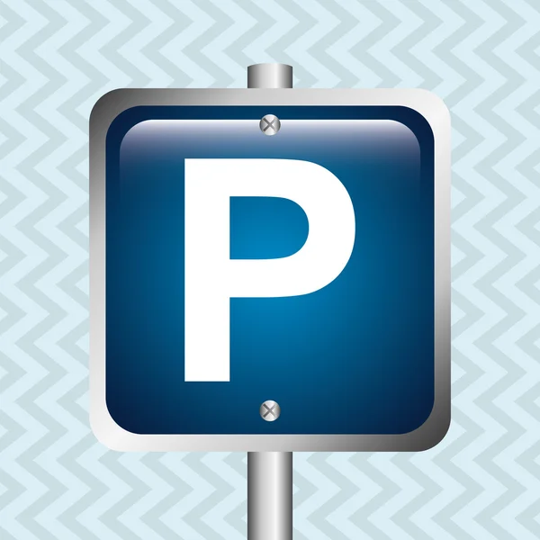 Parking zone design — Stock Vector