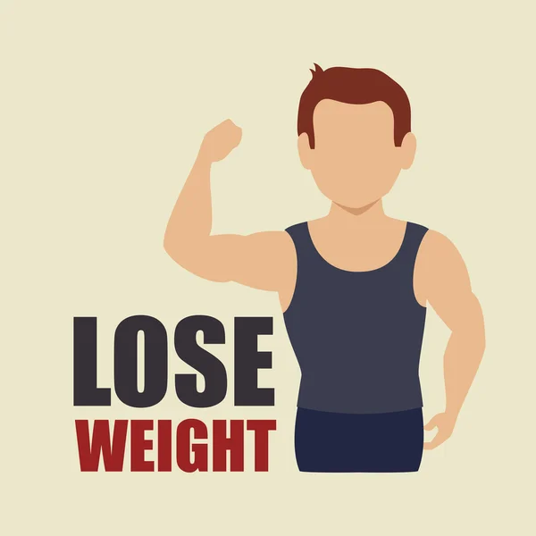 Verliezen gewicht ontwerp — Stockvector