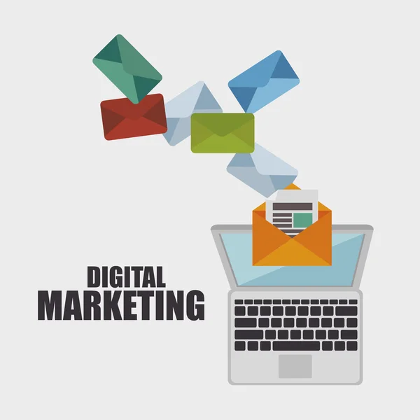 Progettazione marketing digitale — Vettoriale Stock