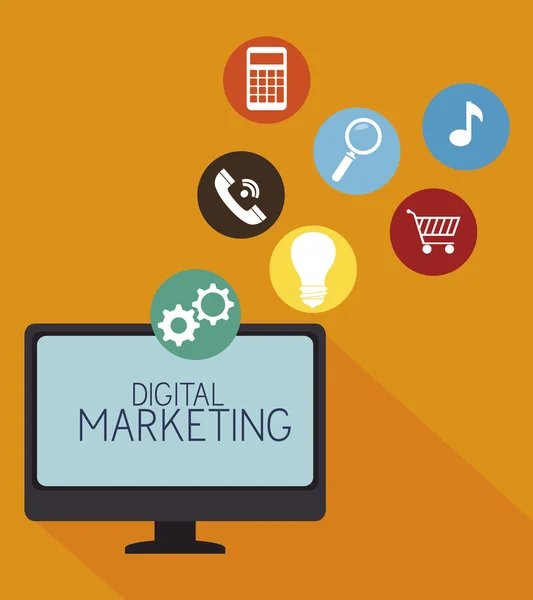 Digitale marketing ontwerp — Stockvector