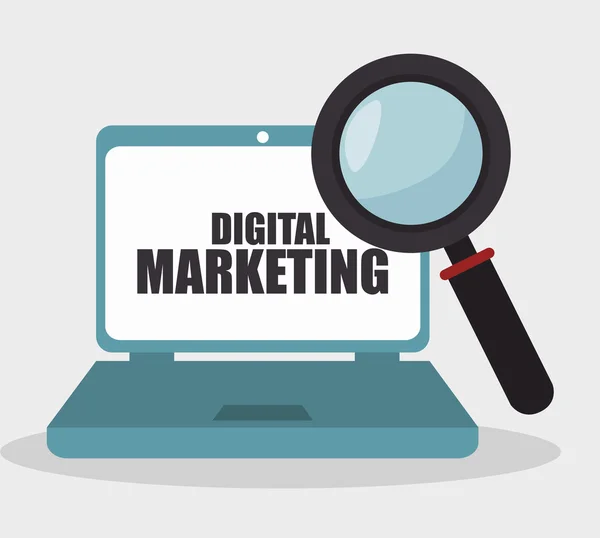 Progettazione marketing digitale — Vettoriale Stock