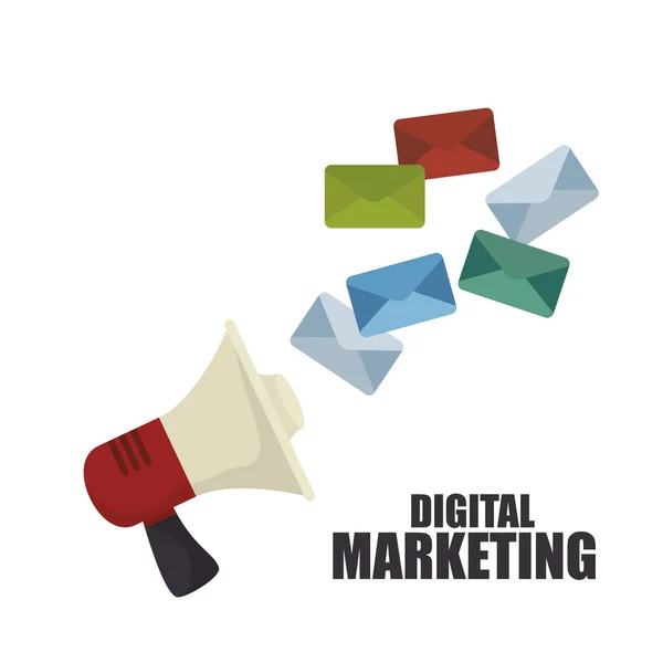 Progettazione marketing digitale — Vettoriale Stock