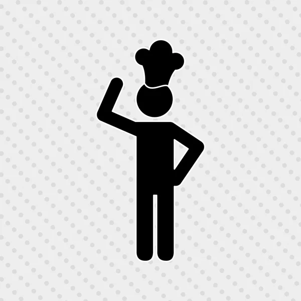 Design silhouette avatar chef — Vettoriale Stock