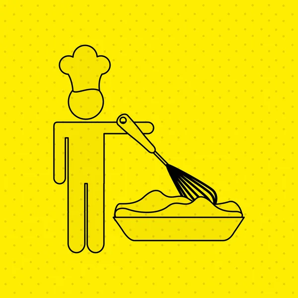 Design silhouette avatar chef — Vettoriale Stock