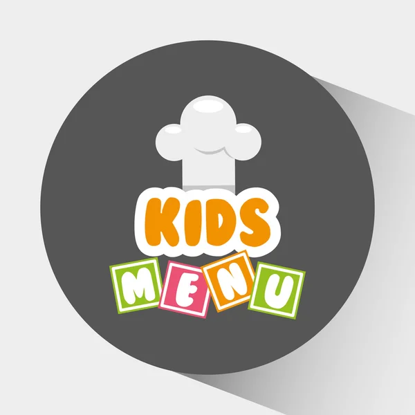 Kids menu design — Stock Vector